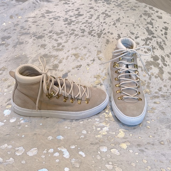 Diemme Shoes - Diemme suede high top sneakers in sand, size 37